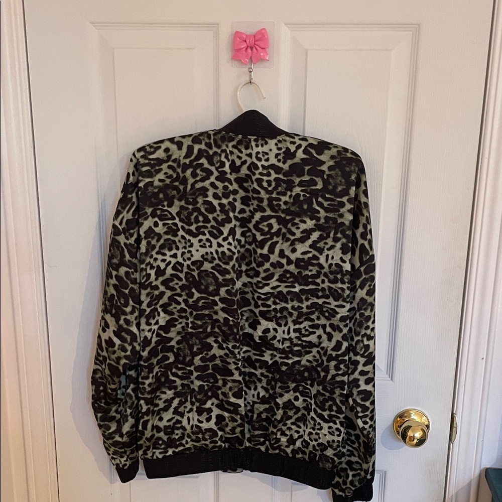🐆🤎SCARLET ROOS Leopard Bomber Jacket Size EU 2 - Picture 7 of 8